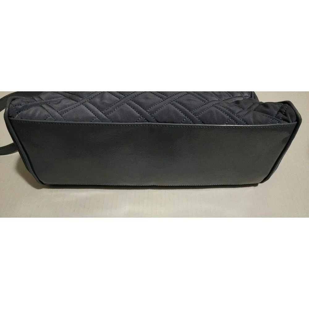 Vera Bradley Womens Purse Solid Gray Quilted 2 Handles Shoulder Strap Pockets
